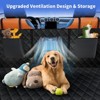DOMETOUR Dog Car Seat Cover, 400lbs, Detachable Bottom, Back Seat Extender, Mesh Window, Storage Pocket, Fit for Car/SUV/Truck, Black - 2 of 4