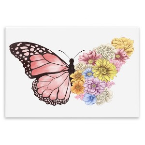 Stupell Industries Butterfly Floral Bouquet Wing Wall Plaque Art, 15" x 10" - 1 of 4