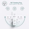 Itopfox Surge Protector Wall Outlet Extender with Rotating Plug, 6 AC Outlets & 3 USB Ports (2 USB C), 1800J, 3-Side Power Strip for Dorm Travel - 3 of 4
