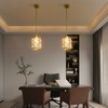 YIYIBYUS Modern Crystal Pendant Light 2-Pack Gold Kitchen Island Hanging Lighting - 2 of 4