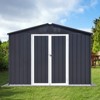 Metal garden sheds 12ft¡Á10ft outdoor storage sheds Dark-grey - 3 of 4