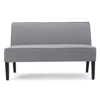 NicBex Armless Loveseat Sofa Modern Polyester Fabric Upholstered 2 Seater Couch with Wood Legs for Living Room,Apartment