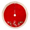 Kurt Adler 48-Inch Red Tree Skirt with Mitten Border - 2 of 4
