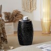 CAVINAS Flower Patten Ceramic Tile Outdoor Patio End Table,Waterproof Small Side Table for Patio,Garden,Balcony - 4 of 4