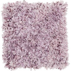 Sprinkle Cut Chindi Shag Square Throw Pillow Lavender - Mina Victory, Purple