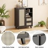 SEVOBAL Sideboard Buffet Cabinet Storage Cabinet with Drawers Adjustable Shelf Accent Cabinet for Living Room Kitchen Entryway, Black, 15"*27.5"*33.8" - 3 of 4