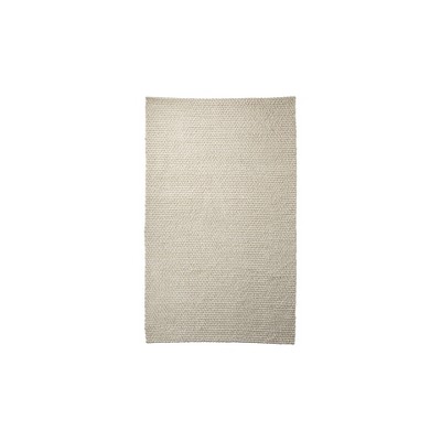 HomeRoots 5' X 8' Cream Berber Hand Woven Area Rug
