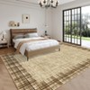 Washable Modern Geometric Bordered Living Room Rugs Soft Low Pile Foldable Carpet for Home Office - 4 of 4
