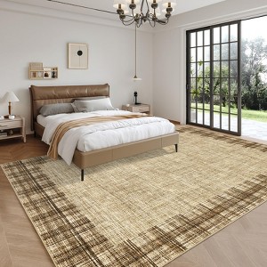 Polyester Velvet Carpet with TPR Anti-Slip Backing - High Density, Comfortable, Easy to Clean, Durable, Washed Cotton Backing - 1 of 4
