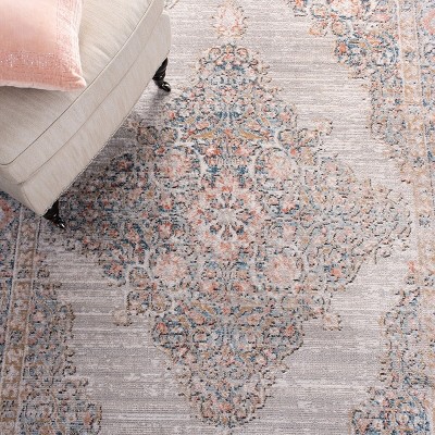 Elysian Gray Synthetic 9' x 12' Hand-Knotted Area Rug