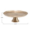 Storied Home Metal Pedestal, Antique Gold Finish - 3 of 4