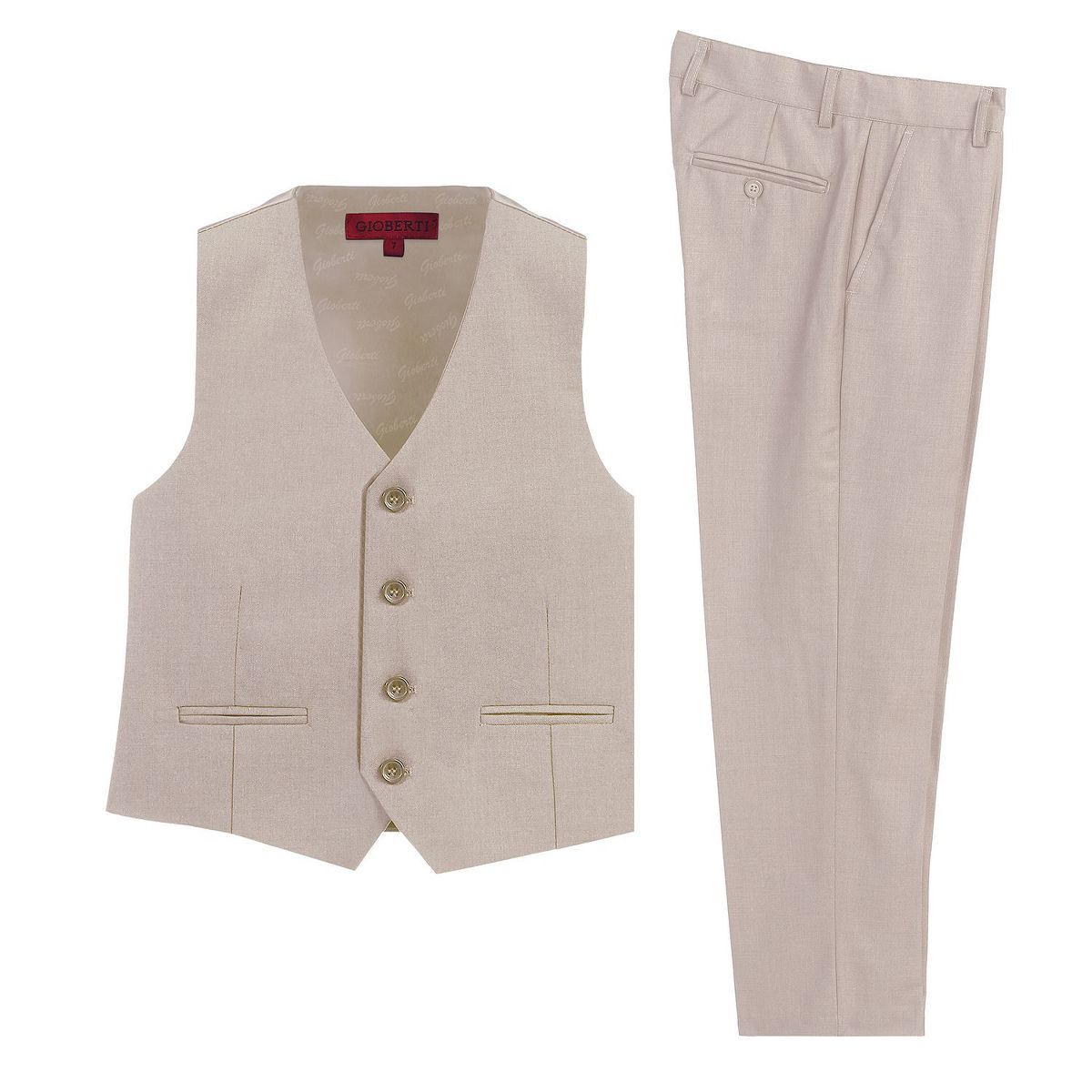 Gioberti Boy's 2 Piece Vest and Pants Formal Set
