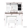 SKRAN Farmhouse Makeup Vanity, 41.73" Wide Vanity Desk, Vanity Table with 4 Drawers and 1 Cabinet, 3 Color Modes, Dressing Table for Bedroom - 3 of 4