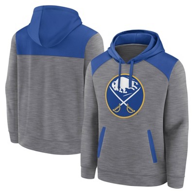 NHL Buffalo Sabres Men's Gray Poly Hooded Sweatshirt