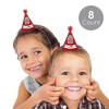 Big Dot of Happiness Fired Up Fire Truck - Mini Cone Firefighter Firetruck Baby Shower or Birthday Party Hats - Small Little Party Hats - Set of 8 - 2 of 4