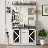 Hall Tree-5-in-1 Multifunctional Unit with Shoe Storage,Adjustable Side Stand, Coat Rack & Dressing Table.Corner Design - Perfect Entryway Furniture - 4 of 4