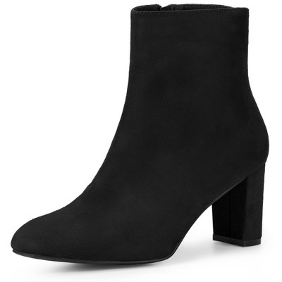 Perphy Square Toe Chunky Heel Ankle Boots for Women