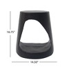 Round Outdoor End Tables, Wood-Effect MGO Outdoor Side Table, Hollow Base Patio End Table for Outside or Indoor Use -Christopher Knight Home - 2 of 4