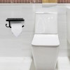 Unique Bargains Toilet Paper Holder Wall Mounted with Phone Shelf Aluminum Alloy Waterproof Holder - 2 of 4