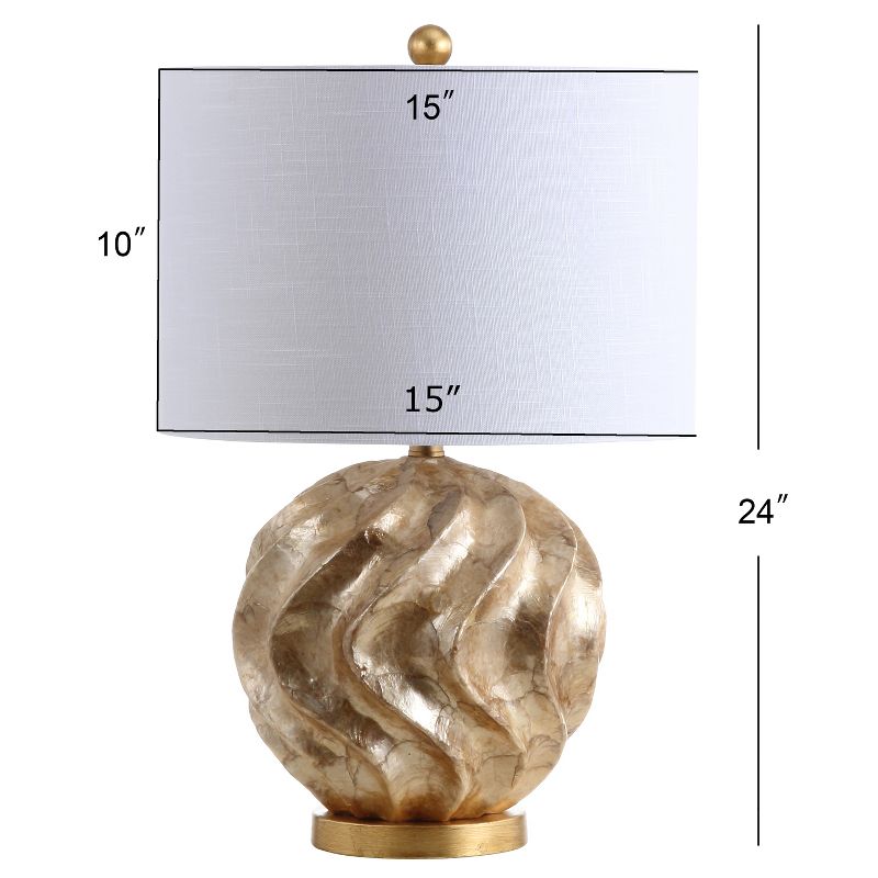 JONATHAN Y Versailles Sphere Sea Shell LED Table Lamp, 3 of 8