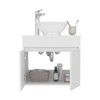 SEVOBAL Bathroom Vanities 18 Inch Vessel Sink Vanities with Two Drawers and Open Shelf for Bathroom Storage, White, 27.56"*22.05"*12.21" - 2 of 4