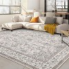 Fulvari Runner Vintage Boho Floral Style Non-Slip Low Pile Washable Rugs for Entryway Kitchen Living Room Front Door Carpet Pink Camel - 2 of 4