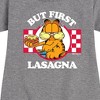 - Garfield - But First, Lasagna Graphic Short Sleeve Fleece Dress - 2 of 4