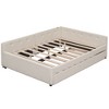 Sapphtopaz Modern Daybed with Upholstered Platform Bed with Wood Slats Support and USB Beds for Apartment, Bedroom - 4 of 4