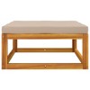 vidaXL Patio Footrest with Taupe Cushion Solid Wood Acacia - 4 of 4