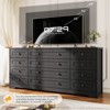 65 Inch Wooden Dressers for Bedroom with 12 Drawers, Wide TV Stand Dresser - 4 of 4