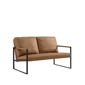 NicBex 47.24 Inch PU Leather 2-Seater Sofa Chairs with Thick Padded Backrest for Living Room,Apartment,Office - 1 of 4