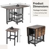 Costway 3-Piece Foldable Dining Table Set Drop Leaf Expandable Dining Table & 2 Stools - 3 of 3