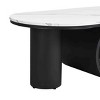 PAGED Oval Coffee Table 47.24" Modern Center Table with Storage Drawer, End Table with Faux Marble Top for Living Room, Office - 4 of 4