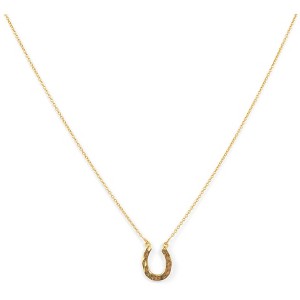 Gold Plated Horseshoe Pendant Necklace | ETHICGOODS - 1 of 4