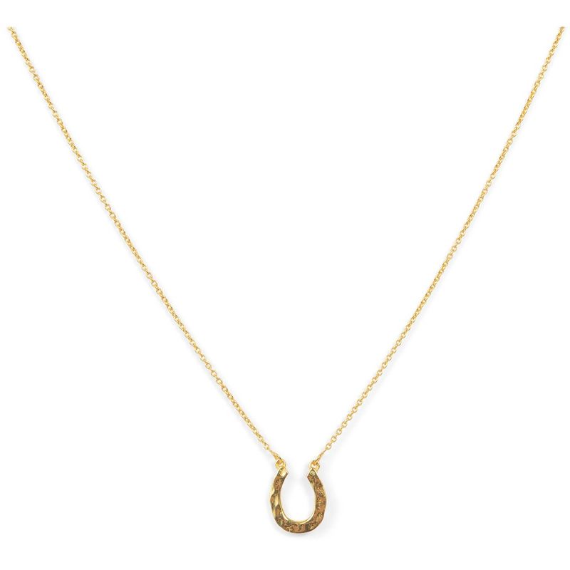 Gold Plated Horseshoe Pendant Necklace | ETHICGOODS, 1 of 5