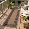 Washable Geometric Bordered Living Room Rugs, Soft Non Slip Bedroom Dining Room Carpet, Low Pile Floor Cover for Home Office - 2 of 4