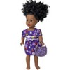 Doll Clothes Superstore Handmade Purple Flower Print Dress for 18 Inch Girl Dolls - 2 of 4