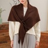 Anna-Kaci Women's Soft Solid Knit Scarf with Draped Shape, Smooth Textured Finish, and Versatile Wrap Styling Design 68.5x45.5x28.5in - 4 of 4
