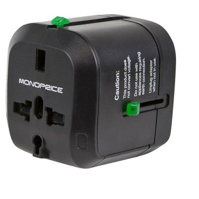 Monoprice Universal Travel Adapter - Black, For Nema 1-15 (us