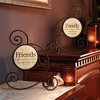 Pavilion Gift Company - Welcome - 10" Circle Metal Scroll Plaque - Wall Sign Panels - 2 of 4