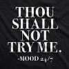 Mens Thou Shall Not Try Me Tshirt Funny Sarcastic Sassy Tee For Guys - Crazy Dog Men's T Shirt - image 2 of 4