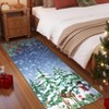 Washable Christmas Area Rug Non-Slip Christmas Tree Reindeer Snowman Floor Rug - 2 of 4