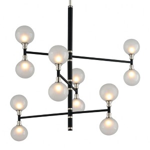 Troy Lighting Andromeda 12 - Light Chandelier in  Carbide Black Clear Frosted Shade - 1 of 1