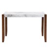 PAGED 31.5" Dining Table Round Kitchen Table with Black Metal Legs, Modern Living Room Table for 2/4 Person - 4 of 4