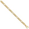 Black Bow Jewelry Men's 8.5mm 14K Yellow Gold Solid Flat Figaro Chain Bracelet, 8 Inch - 2 of 3