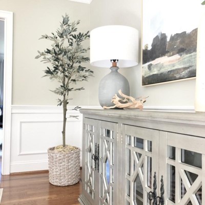 Resin Table Lamp Gray (includes Led Light Bulb) - Hearth & Hand™ With ...