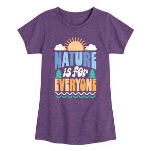 Girls' - Instant Message - Earth Day Fitted Short Sleeve Graphic T-Shirt - 1 of 4