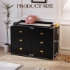 6-Drawer Nursery Dresser with Changing Table - Dresser with Safety Rails & Waterproof Top - 2 of 4
