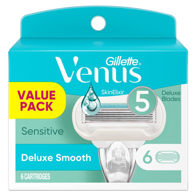 Venus Deluxe Smooth Sensitive Women&#39;s Razor Blade Refills - 6ct, 3 of 11