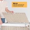 SEVOBAL Laundry Bags and Baskets Laundry Hamper With Lid PE Rattan Powder Coating Frame Clothes Hampers with Removable Bags, Gray, 27.6"*13.4"*26.4" - 3 of 4